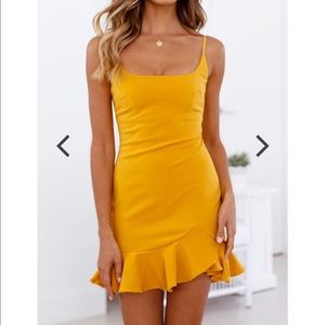 Minaj Mini Dress (Mustard) from Muraboutique